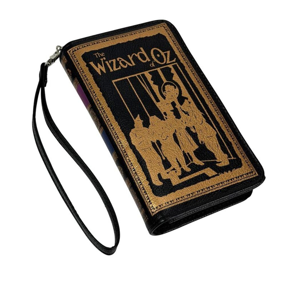 Womens Bifold Wallet Wizard of Oz Book Wristlet RFID Vinyl 7 X 4.25 In